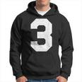 Jersey Number 3 Athletic Style Hoodie