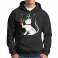 Jester Cat Crawfish Mardi Gras Carnival Masquerade Party Hoodie