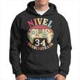 Jugador Nivel 34 Desbloqueado Cumpleaños Gaming Sudadera