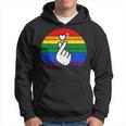 K-Pop Heart Hand Lgbt Gay Pride Retro Vintage Lgbtq Pride Hoodie