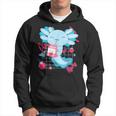 Kawaii Axolotl Batido De Leche De Fresa Retro De Los Años 90 Anime Axolotl Sudadera