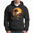 Leopard Savanne Sonnenuntergang Wildlife Safari Motiv Tierdruck Kapuzenpullover