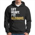 Lift Heavy Pet Dragons Vintage Weightlifting Deadlift Hoodie