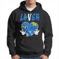 Loser Lover Blue Yellow Drip Heart Matching Outfit Women Hoodie