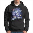 Loup De L'espace Cosmique Famille Des Loups Hurlant Constellation Sweat à capuche
