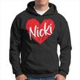 I Love Nicki Heart Personalized Name Nicki Hoodie