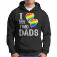 I Love My Two Dads Lgbt Pride Month And Father's Day Heart Hoodie