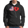 Loving Albania Usa Flag Heart Albanian Americans Love Hoodie