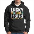 Lucky Birthday 123123 Happy New Year 2024 Birthday Party Hoodie