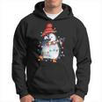 Lustiger Pinguin Weihnachten Dabbing Black Hoodie