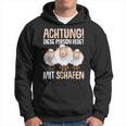 Lustiges Schäfer Hoodie Achtung, Rede mit Schafen, Schäferhumor Tee