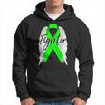 Lymphoma Cancer Fighter Lime Ribbon Angel Wingsr Hoodie