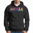 Man With Lesbian Gay Bi Transgender And Pan Flag Hoodie