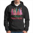 Merry And Bright Pink Christmas Tree Pink Christmas Costume Hoodie