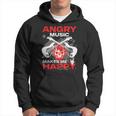 Metalhead Heavy Metal Angry Music Makes Me Happy Metal Fan Hoodie