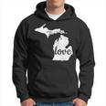 Michigan Love Mi Home State Pride Distressed Hoodie