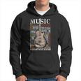 Music Quotes Guitar Keeps My Heart Beating Musician Bass Hoodie