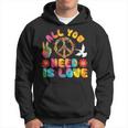 All You Need Is Love Tie Dye Peace Sign 60S 70S Peace Sign Hoodie