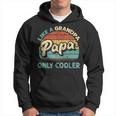 Papa Like A Grandpa Only Cooler Vintage Dad Fathers Day Hoodie