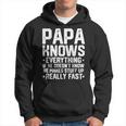 Papa Knows Everythingintage Opa Dad Witzeatertag Kapuzenpullover