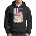 Patriotic Cat Meowica Af 4Th Of July Usa American Flag Hoodie