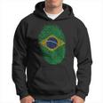 Patriotic Fingerprint Brazil Brazilian Flag Hoodie