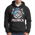 Patriotic Meowica 4Th Of July Cat American Flag Usa Kitty Hoodie
