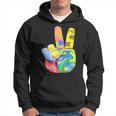 Peace Sign Hand Tie Dye Hippie 60S 70S 80S Boys Girls Hoodie