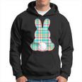 Plaid Pastel Multi Color Gingham Check Easter Bunny Hoodie