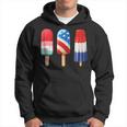 Popsicle Us American 4Th Of July Popsicle Red White & Blue Hoodie