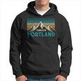 Portland Oregon Vintage Mountains Souvenir Hoodie