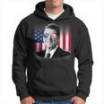 President Reagan Usa Flag Patriotic American 4Th Of July Hoodie