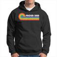 Proud Dad Gay Pride Lgbt Flag Vintage Parent Father's Day Hoodie