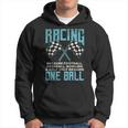 Racing One Ball Checkered Flag Race Car Driver Racer Hoodie