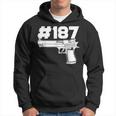 Rapper 187 With Hashtag Ratchet And Gangster Motif Kapuzenpullover