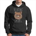 Reading Makes You Smart Bear With Glasses Librarian Bookworm Hoodie