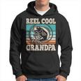 Reel Cool Grandpa Fishing Grandfather Retro Fathers Day Hoodie