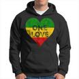 Reggae Heart One Love Rasta Reggae Music Rastafarian Jamaica Hoodie