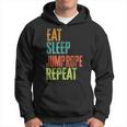 Retro Eat Sleep Jump Rope Repeat Skipping Jumping Roping Hoodie