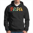 Retro Katze Papa Lustige Papa Katzeatertag Kapuzenjacke Kapuzenpullover