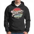 Retro Oregon Home State Or Cool 70S Style Sunset Hoodie