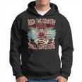 Rock The Country Music Small Town Strong America Flag Eagle Hoodie