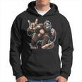 Rock And Roll Big Foot Dancing Sasquatch With Sunglass Hoodie