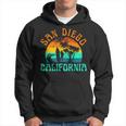 San Diego California Beach Surf Summer Vacation Girl Vintage Surfer Hoodie