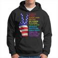 Science Is Real Black Lives Matter Kindness Together Us Flag Hoodie