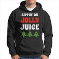 Sippin' On Jolly Juice Christmas Tree Hoodie