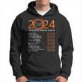 Solar Eclipse 2024 Party America Totality Total Usa Map Hoodie