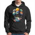 Solar System Astronaut Holding Planet Balloons Space Hoodie