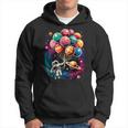 Solar System Astronaut Holding Planet Balloons Stem Hoodie