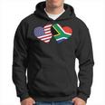 South Africa Usa Flag Heart South African American Hoodie